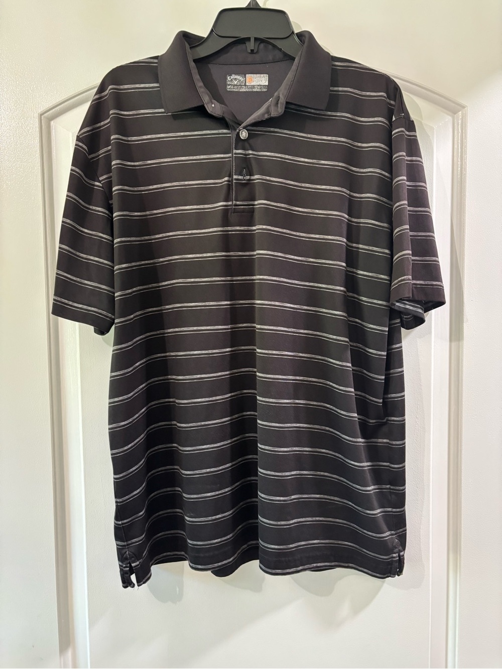 Callaway Men's Black Striped Polo Shirt